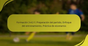 Formación 3-4-2-1: Preparación del partido, Enfoque del entrenamiento, Práctica de escenarios
