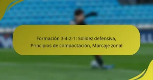 Formación 3-4-2-1: Solidez defensiva, Principios de compactación, Marcaje zonal